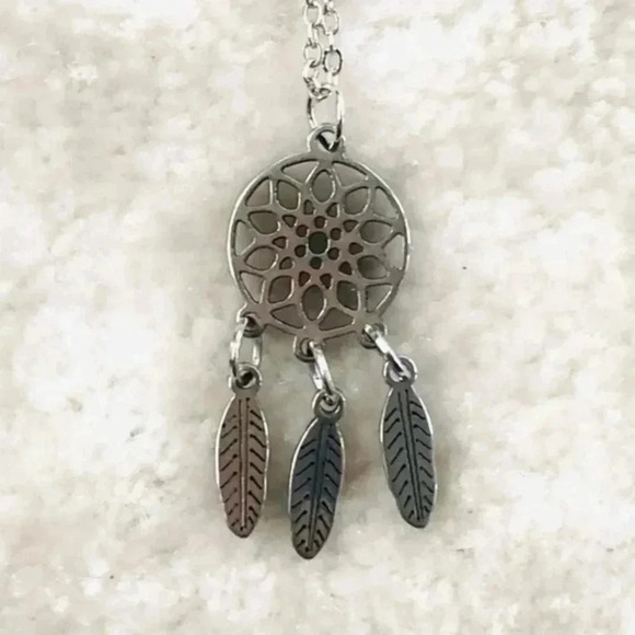 Dream Catcher Dreamcatcher Steel Necklace NWT - Picture 2 of 3